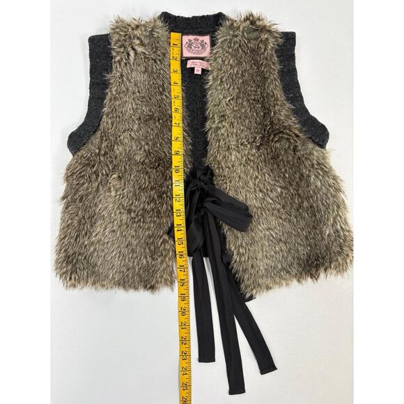 Vintage Y2K Juicy Couture Cashmere and Wool Faux Fur Sweater Vest Size M - Picture 6 of 8